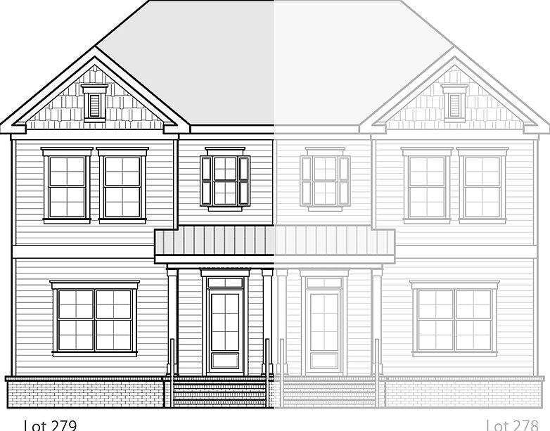 Emory Townhome, Lot 279, Front Elevation o Burkitt Ridge, Cane Ridge, TN