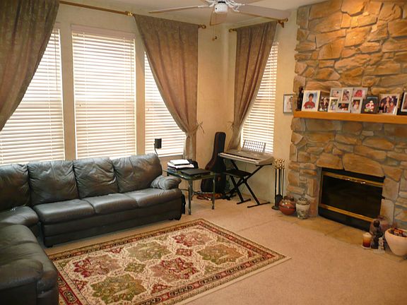 Family room with fireplace