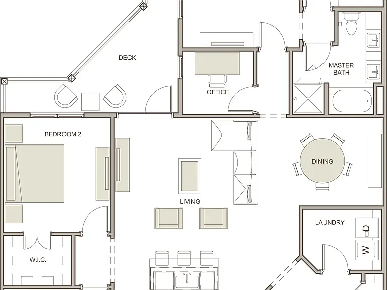 WaterWalk at Shelter Cove Towne Centre - B2 - 2 Beds - 2 Baths - 1547 Sq. ft.