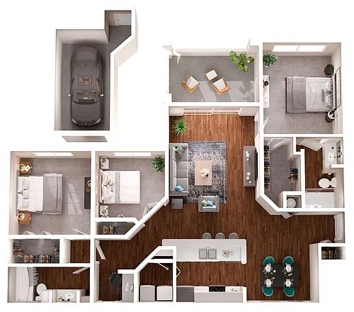 Floor plan Hartwell with garage