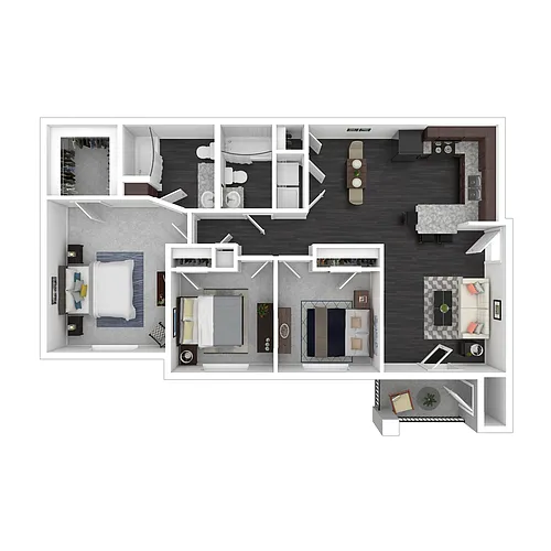 Floor plan 3 Bedroom Apartment