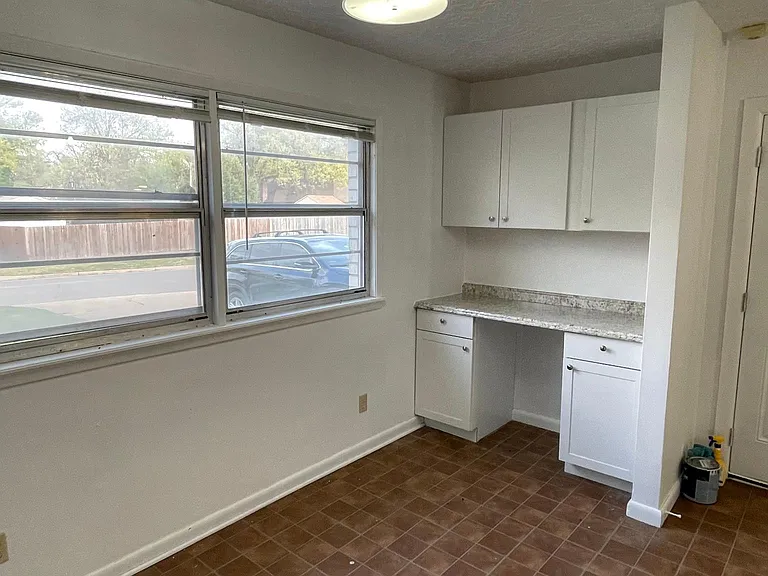 Dining area with desk