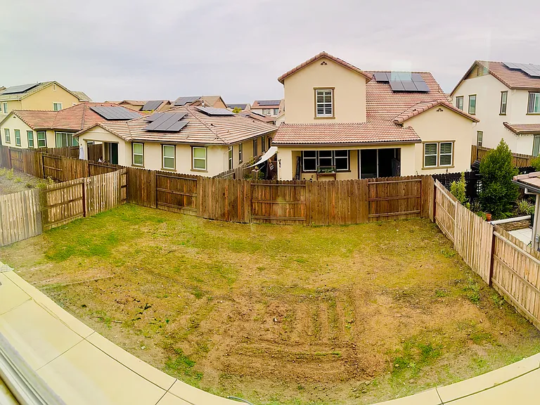 Backyard view from master suite