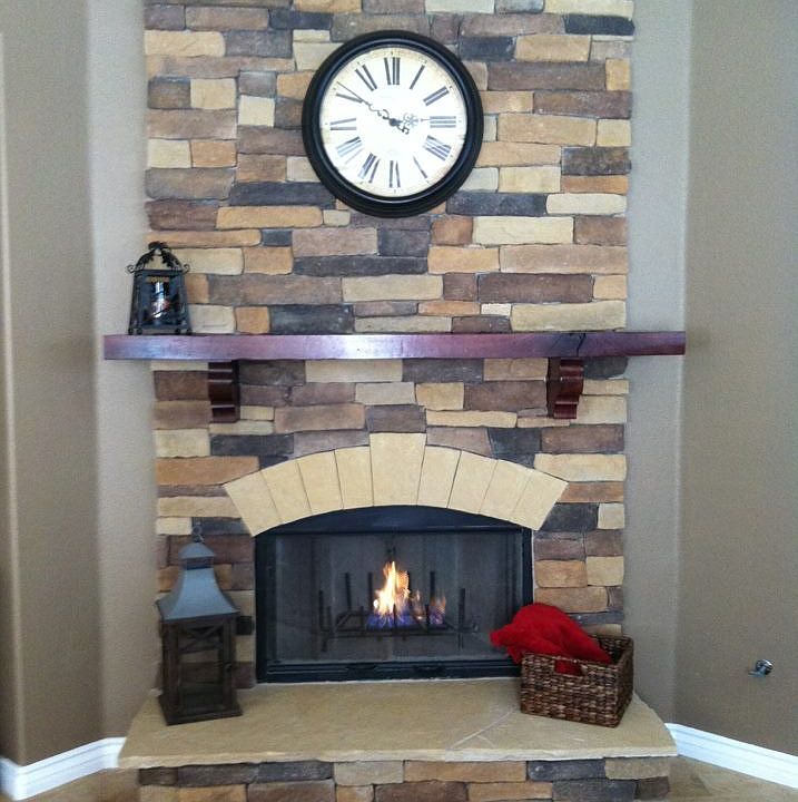 Custom Stone Fireplace