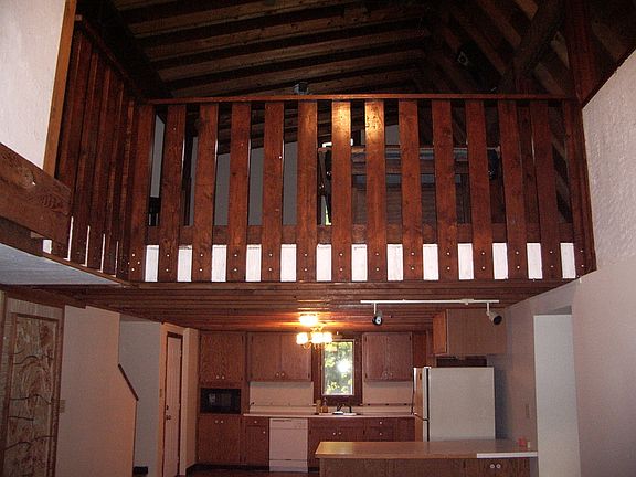 view up towards family room