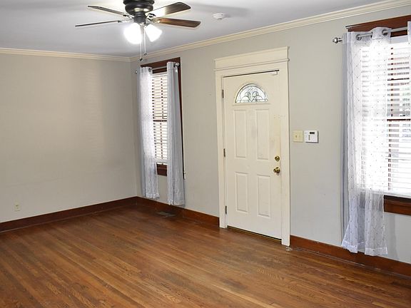 Front door in living room