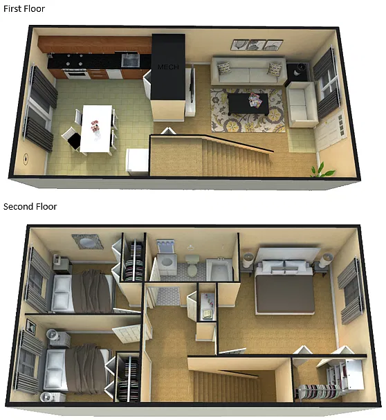 Floor plan 3BR PH1