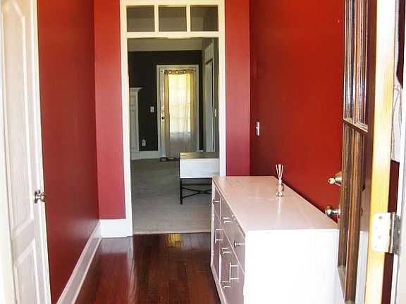 Foyer with hardwood flooring