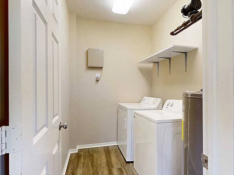 Make laundry a breeze with this full-sized washer and drier in our 3-bed Milan.