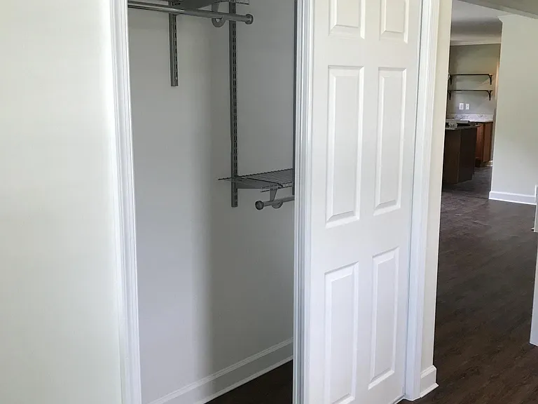Large closet in master bedroom.