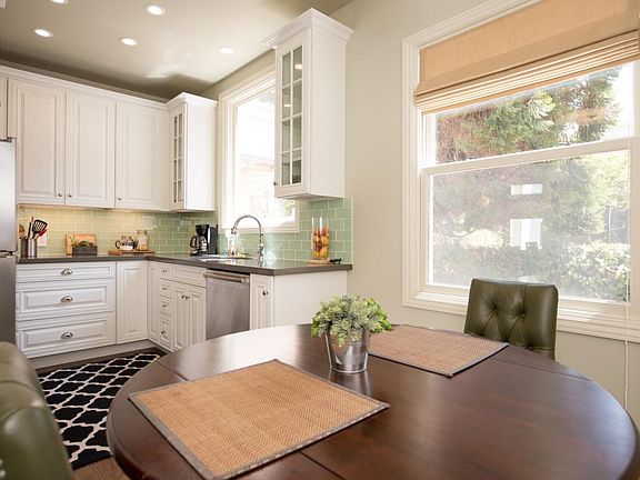 Light-filled kitchen and dining room.
