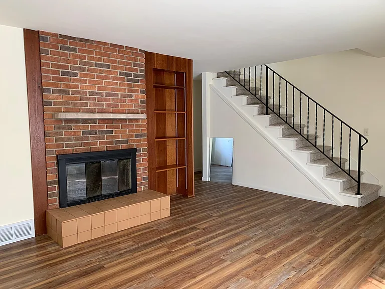 Living Room w/wood burning fireplace