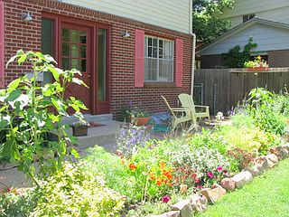 Outside front of house