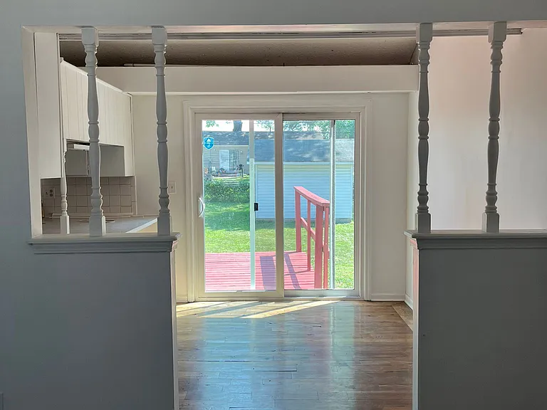 View of kitchen from living room