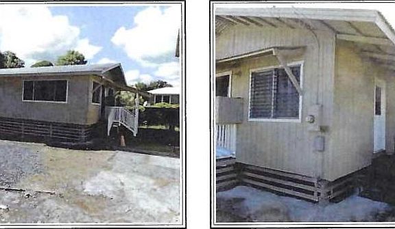 Front stairs from parking area and back stairs with washer and dryer