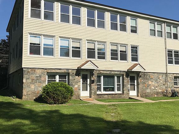 Back of building and yard.