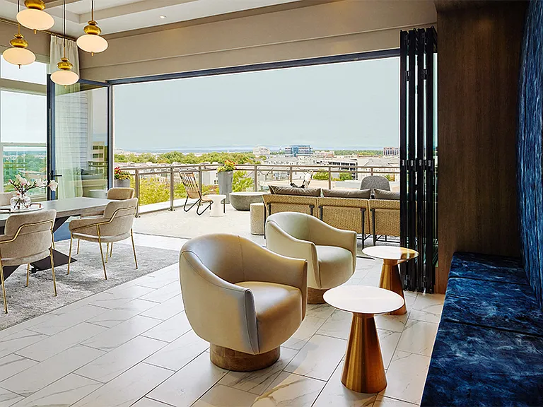 Top floor Sky Lounge with exceptional terrace views