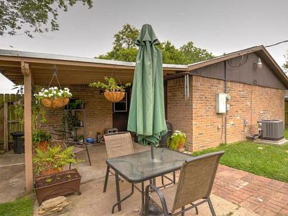 Covered patio for entertaining (furniture not included)
