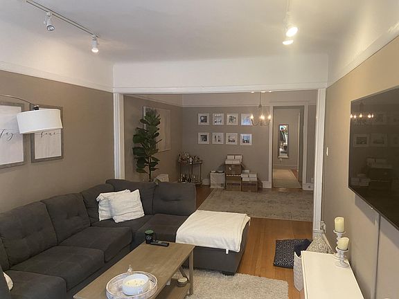 living room into dining area