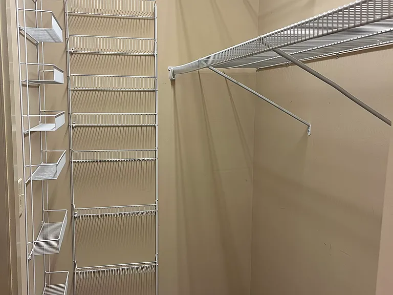storage closet located by the front door hallway