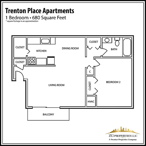 Floor plan 1 Bedroom