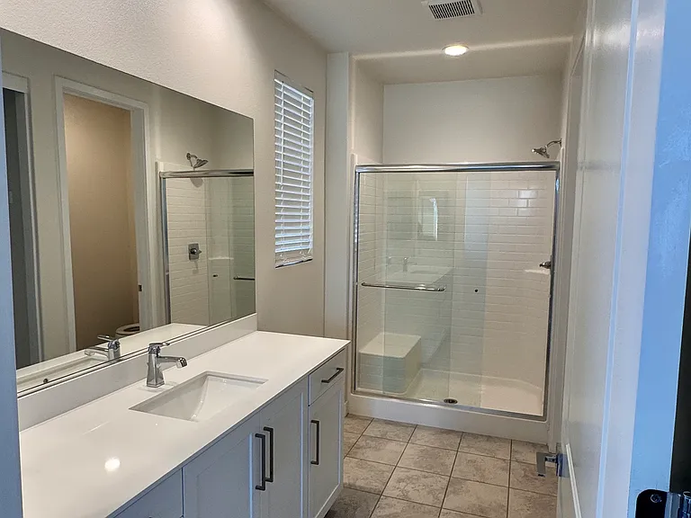 Shower and Restroom attached to Downstairs Room