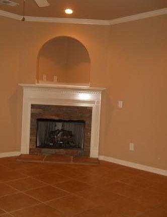 family room with fireplace