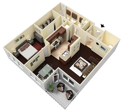 Floor plan Durham I Midrise