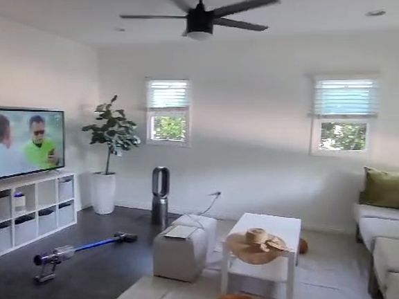 From the Kitchen, looking at the open living room (furniture placement give to give genera idea of space)