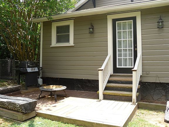 Back deck with Fire Pit