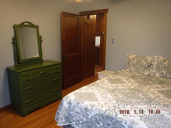 Bedroom, looking into hallway.