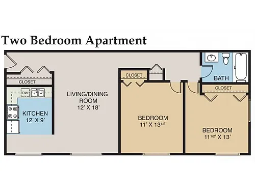 Floor plan 2 Bedroom