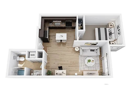 Floor plan 1 X 1 A