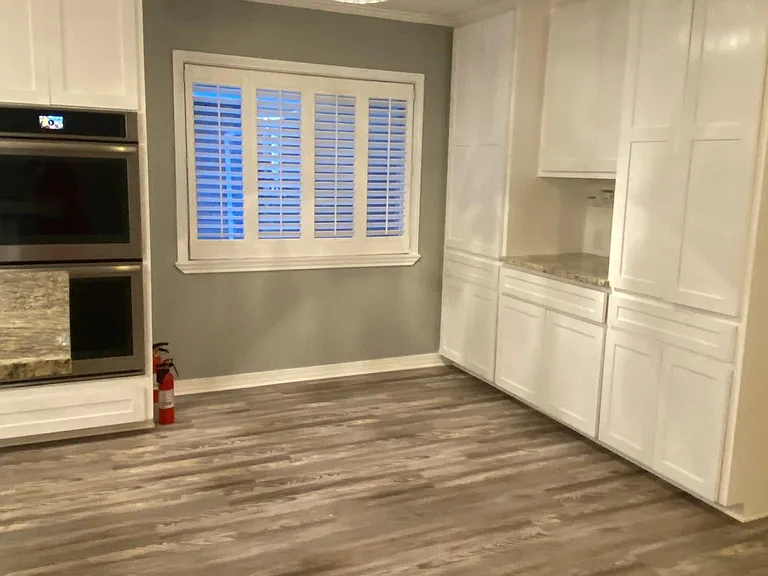 Kitchen cabinets with coffee/microwave nook