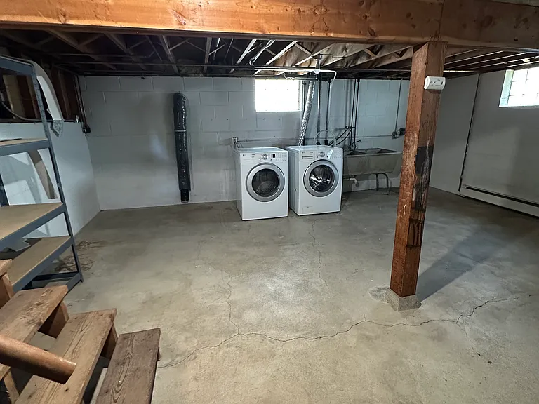Basement laundry and sink