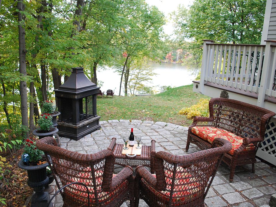 patio overlooking Wedge Pond