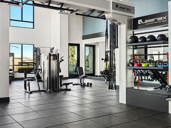 Fitness center with natural light
