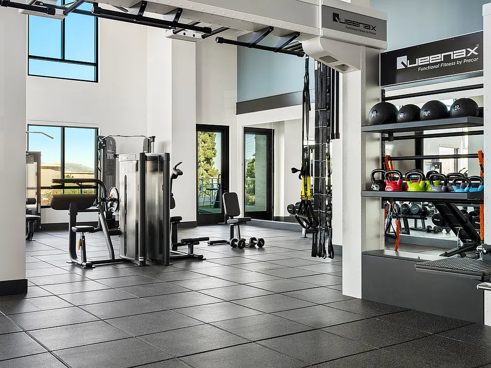 Fitness center with natural light