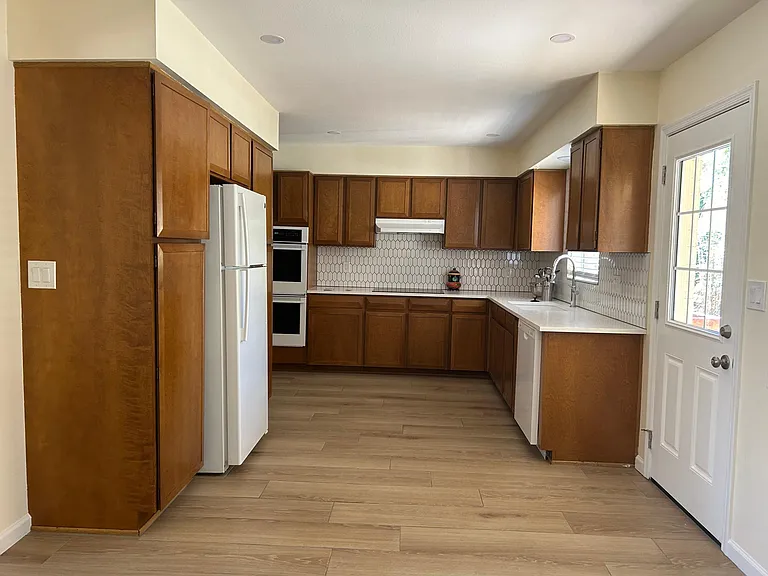 Kitchen and door to backyard