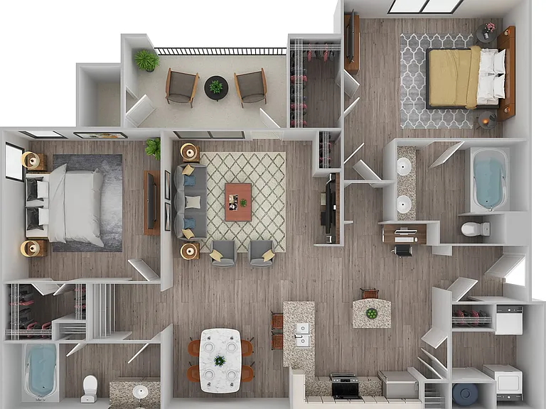 2 Bedroom | 2 Bath | 1129 SF 2 Bedroom | 2 Bath | 1129 SF