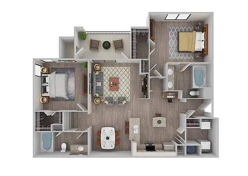 Floor plan B3 | Renovated