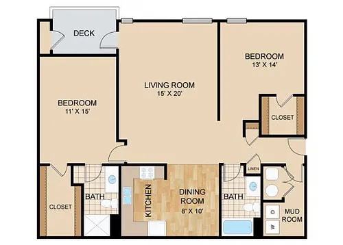 Floor plan Two Bedroom