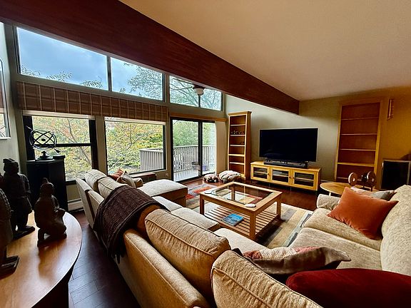 Bookshelves & 65" 4k TV with surround sound