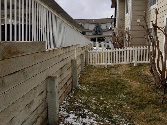 fenced yard