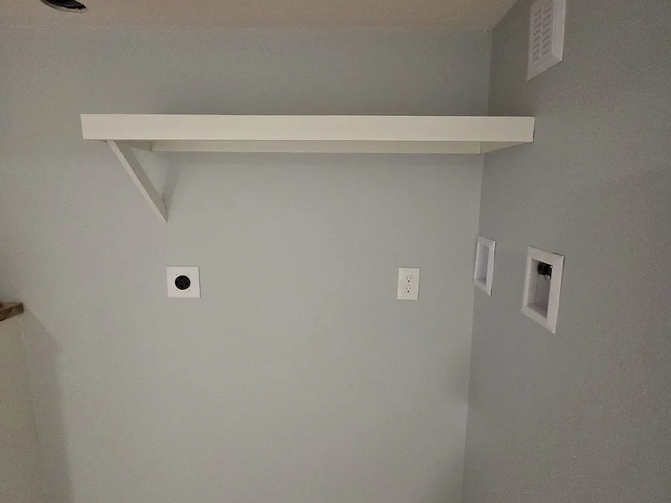 Space for washer/dryer hook up