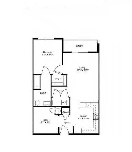 Floor plan A8-D 1Dx1