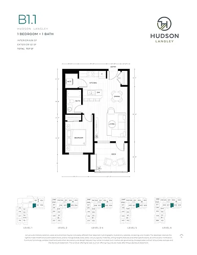 Floor plan 1br/1ba - B1.1