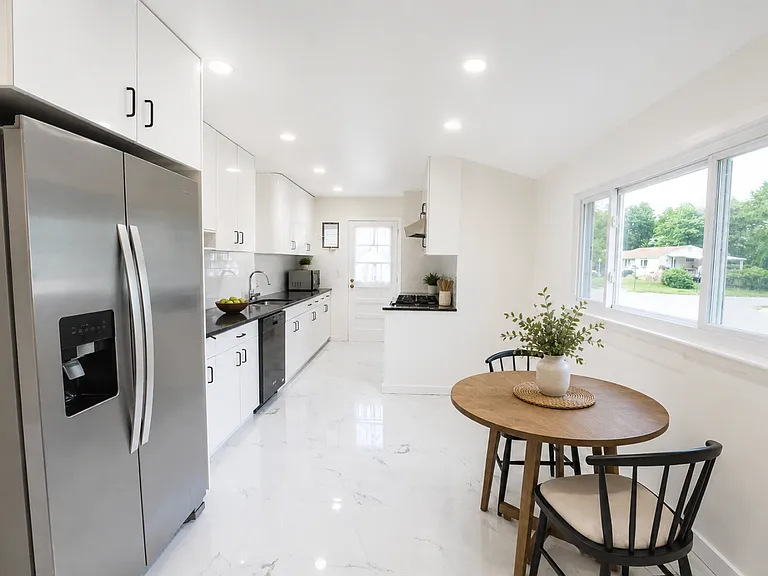 Eat-in kitchen with bright natural light