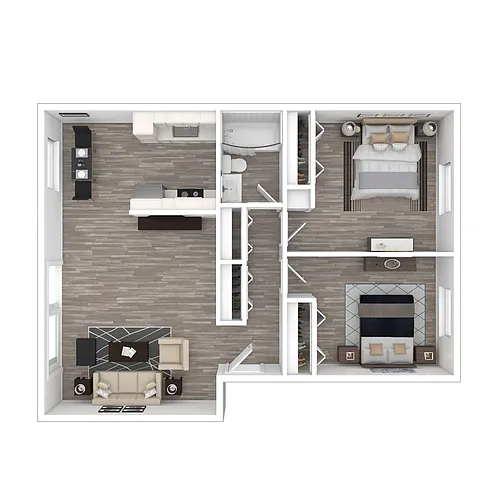 Floor plan 2 Bedroom F