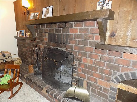 brick fireplace 